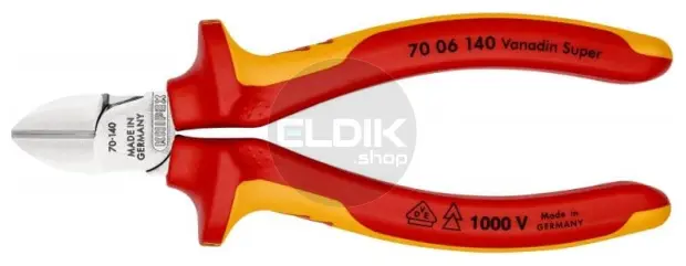 Knipex 70 06 140 Zijsnijtang verchr./comfort 140 mm VDE