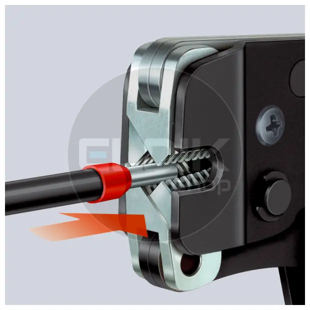 Knipex 97 53 08 Zelfinstellende krimptang voor adereindhulzen | met voorinvoering | 0,08 — 10 mm²
