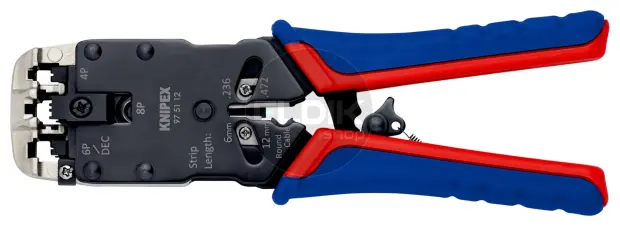 Knipex 97 51 12 UTP krimptang voor RJ10/11/12/45