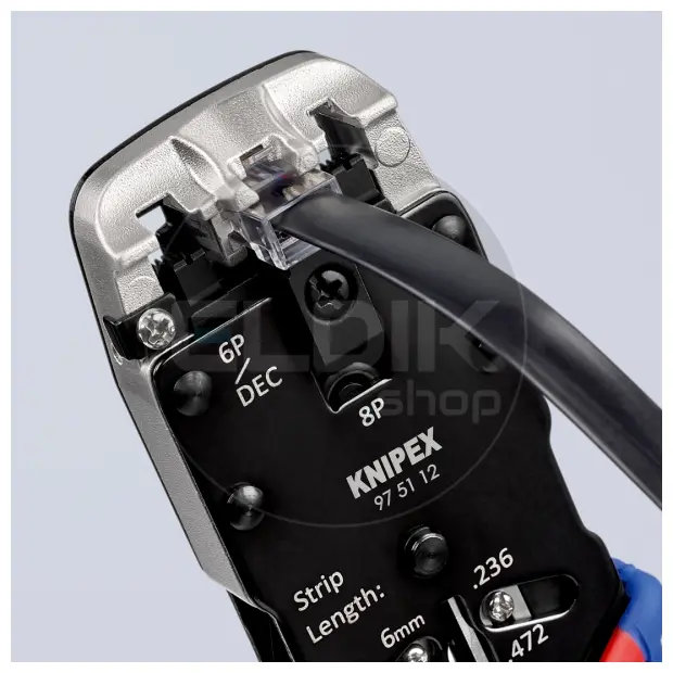 Knipex 97 51 12 UTP krimptang voor RJ10/11/12/45
