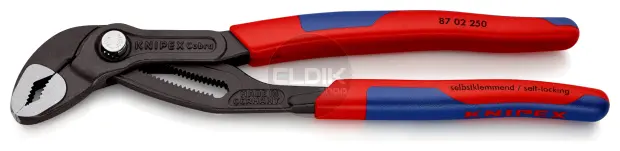 Knipex 87 02 250 Waterpomptang Cobra gepolijst 250 mm