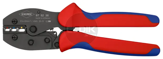 Knipex 97 52 36 Krimptang voor geïsoleerde kabelschoenen