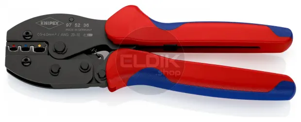 Knipex 97 52 36 Krimptang voor geïsoleerde kabelschoenen