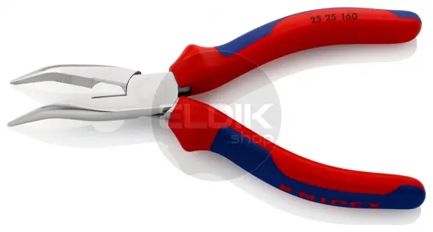 Knipex 25 25 160 Radiotang gebogen + zijsnijder 160 mm