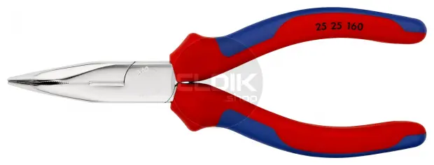 Knipex 25 25 160 Radiotang gebogen + zijsnijder 160 mm