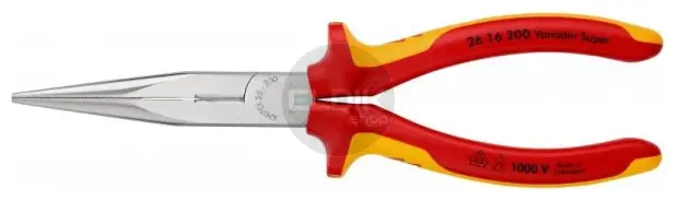 Knipex 26 16 200 Telefoontang recht + zijsn. 200 mm VDE