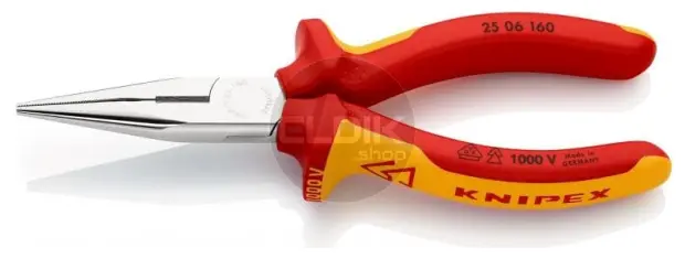 Knipex 25 06 160 Radiotang recht + zijsnijder 160 mm VDE