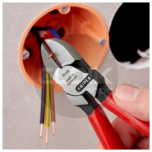 Knipex 70 01 160 Zijsnijtang gepolijst/kunststof 160 mm