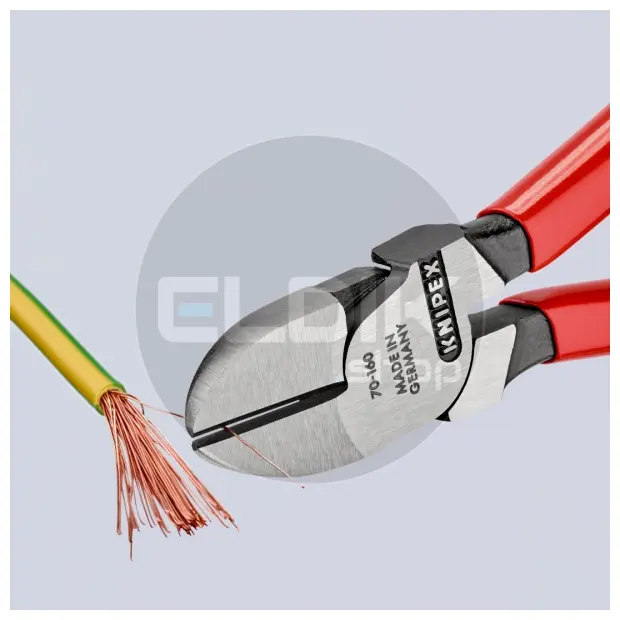 Knipex 70 01 160 Zijsnijtang gepolijst/kunststof 160 mm