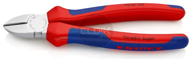 Knipex 70 05 180 Zijsnijtang verchroomd/comfort 180 mm