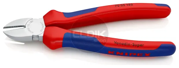 Knipex 70 05 180 Zijsnijtang verchroomd/comfort 180 mm