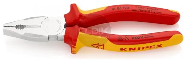 Knipex 01 06 190 Kombi-tang chroom vanadium 190 mm VDE