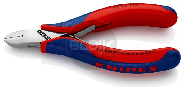 Knipex 77 12 115 Zijsnijtang ronde kop + draadklem 115 mm