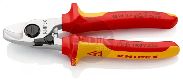 Knipex 95 26 165 Kabelschaar 165 mm met openingsveer VDE