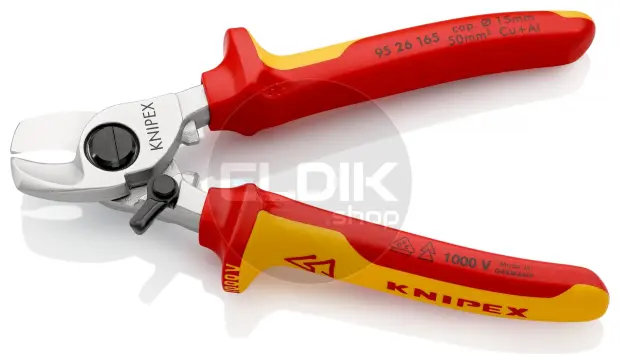 Knipex 95 26 165 Kabelschaar 165 mm met openingsveer VDE
