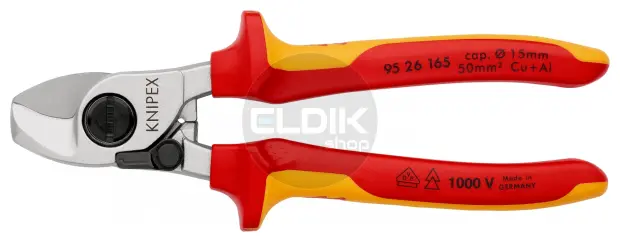 Knipex 95 26 165 Kabelschaar 165 mm met openingsveer VDE