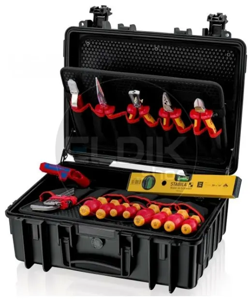 Knipex Robust23 24 Delige Gevulde Gereedschapskoffer - Elektra - 00 21 34 HL S2