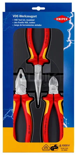 Knipex 00 20 12 Tangen set 3-delig VDE