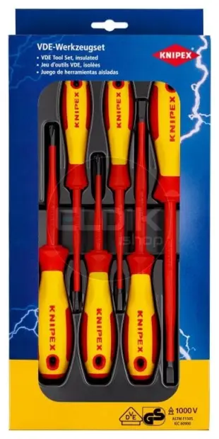 Knipex 00 20 12 V02 VDE Schroevendraaierset Sleuf en Philips | 6-delig