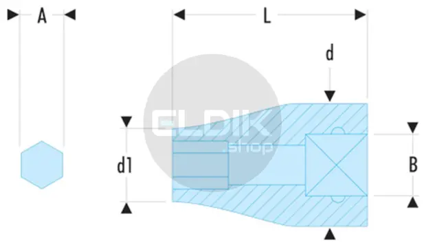 Facom S.236 Bithouderdop 1/2" met borgveer