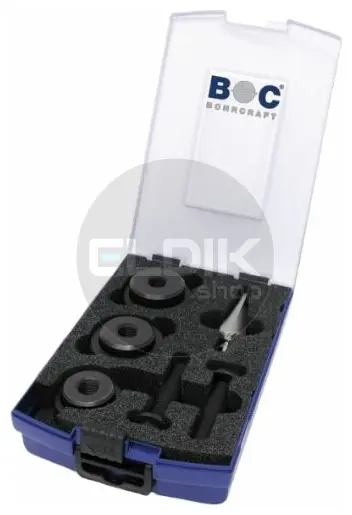 Bohrcraft 19151330006 Gatenpons set, 3-punts aansnijding in ABS-Box