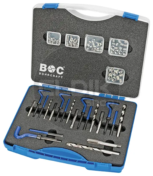 Bohrcraft GR-512 Comb.-Schroefdraad reparatieset in plastic koffer 130-dlg. M5 - M12 - 46011331512
