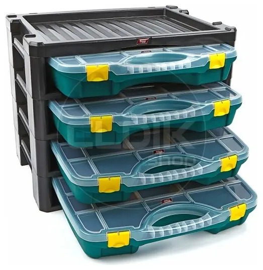 Tayg Multibox 2 Assortimentsdoos 4-delig - L447 x B314 x H360 mm - Groen - 302008