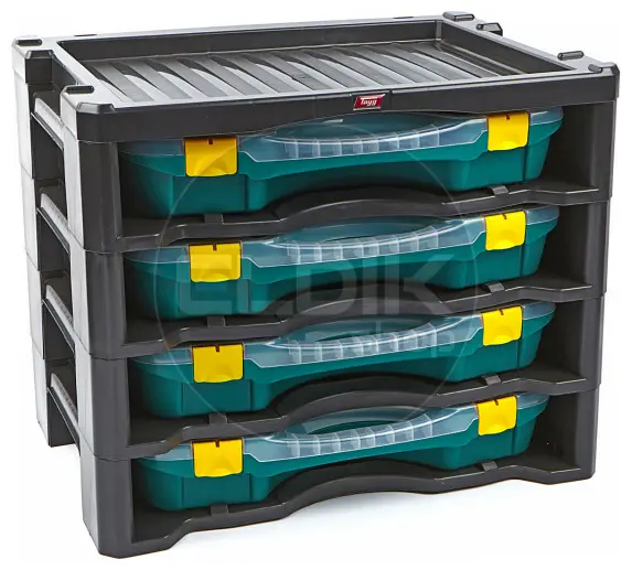 Tayg Multibox 2 Assortimentsdoos 4-delig - L447 x B314 x H360 mm - Groen - 302008