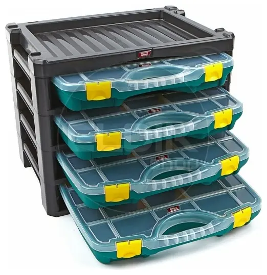 Tayg Multibox 3 Assortimentsdoos 4-delig - L530 x B376 x H430 mm - Groen - 303005
