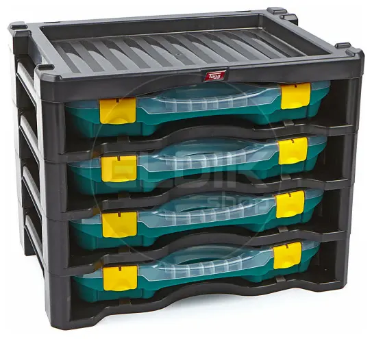 Tayg Multibox 3 Assortimentsdoos 4-delig - L530 x B376 x H430 mm - Groen - 303005