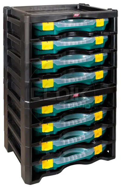 Tayg Multibox 3 Assortimentsdoos 4-delig - L530 x B376 x H430 mm - Groen - 303005