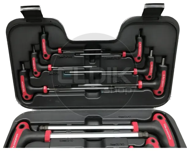 E-Tools 620541 10 delige inbussleutelset met T-greep