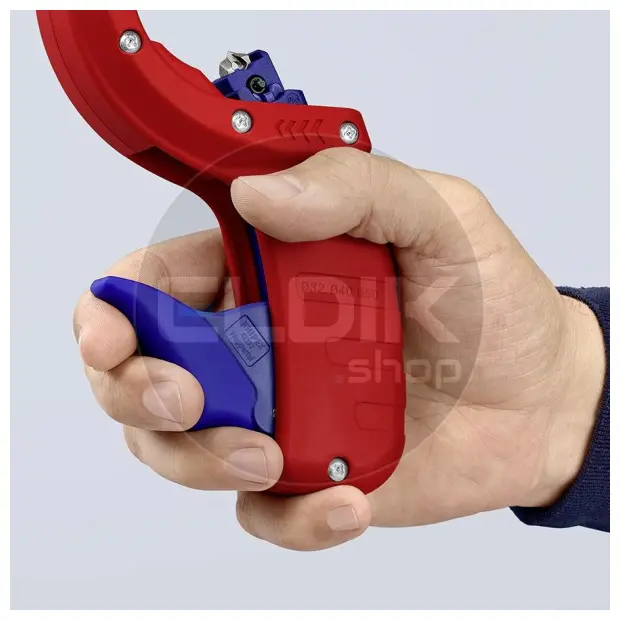 Knipex DP50 Buissnijder DP50 pijpsnijder voor kunststof afvoerbuizen met kunststof bekleed 202 mm - 90 23 01 BK