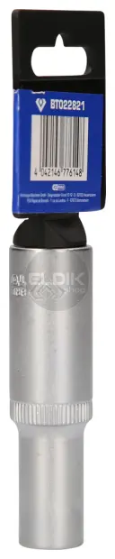 Brilliant Tools BT022829 1/2" zeskantdop, lange uitvoering, 19 mm