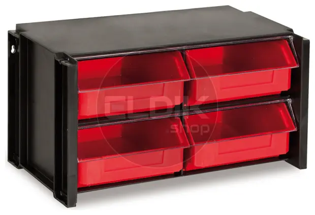 Tayg 304002 Stapelbare wandkast met klep - 4 bakken