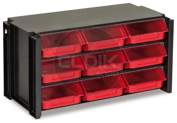 Tayg 309007 Stapelbare Wandkast met Klep - 9 Bakken