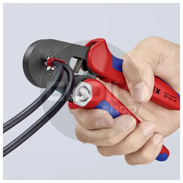 Knipex 97 53 14 Zelfstellende krimptang voor adereindhulzen | Zeskant persing 0,08 tot 16 mm²