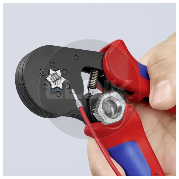 Knipex 97 53 14 Zelfstellende krimptang voor adereindhulzen | Zeskant persing 0,08 tot 16 mm²