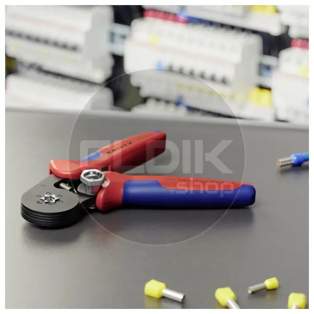 Knipex 97 53 14 Zelfstellende krimptang voor adereindhulzen | Zeskant persing 0,08 tot 16 mm²
