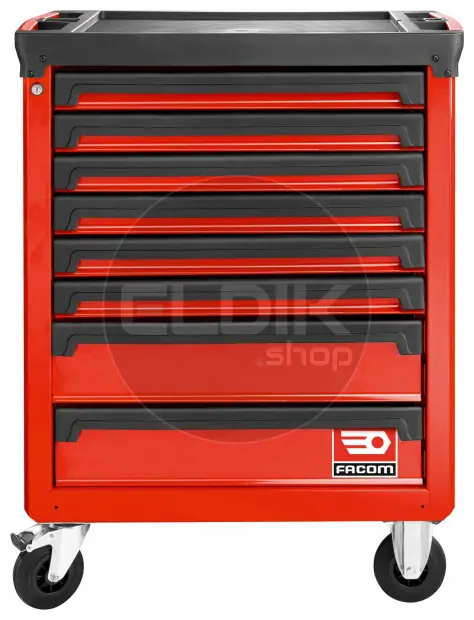 Facom ROLL.8M3A Roll Gereedschapswagen – 8 Laden – M3 - Rood