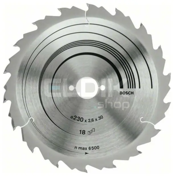 Bosch 2608640804 Cirkelzaagblad voor Hout | 230 x 30 T18