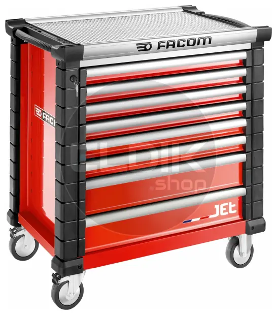 Facom JETCM215BNL Gevulde gereedschapswagen 8 Laden | 215-delig in kunststof inlay | Rood