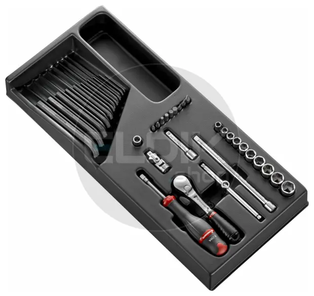 Facom MOD.RL161-26 Module 26 Delige 1/4” Doppen en hulpstukken