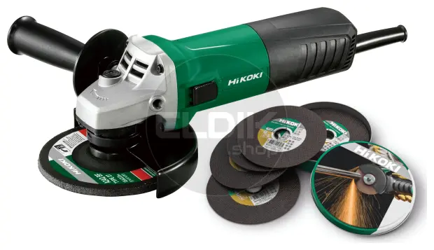 Hikoki G13SR4YGZ/2 Haakse slijpmachine - 125 mm / 730 W + 10 slijpschijven