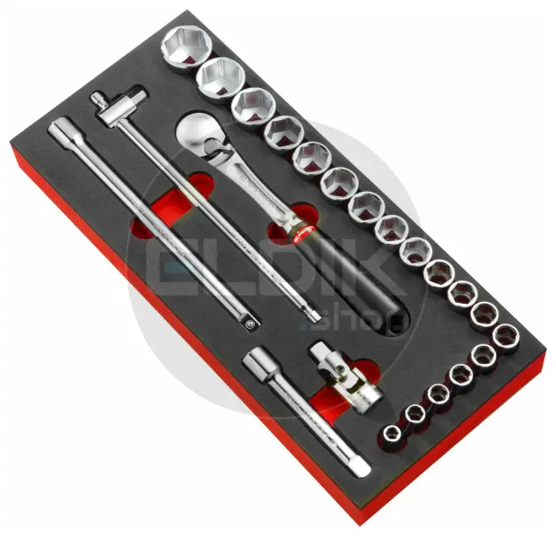 Facom MODM.SL1 Foam Module 26 Delige 1/2” Doppen en hulpstukken