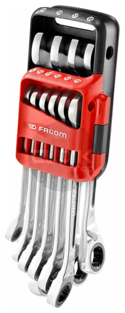 Facom 467B.JP10PB 10 Delige Ringsteeksleutelsset met Ratel