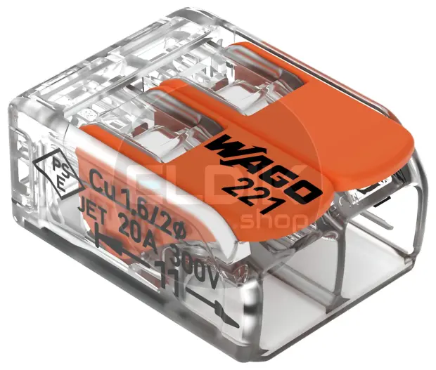 Wago 221-412 2V verbindingsklem t/m 4mm² soepel en massief