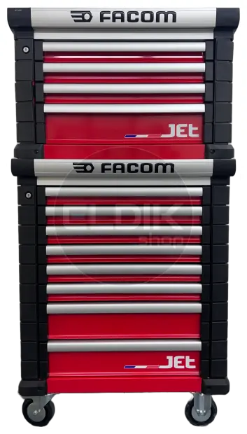 Facom JET Gereedschapswagen – 8 Laden met Opzetkast – M3 - Rood
