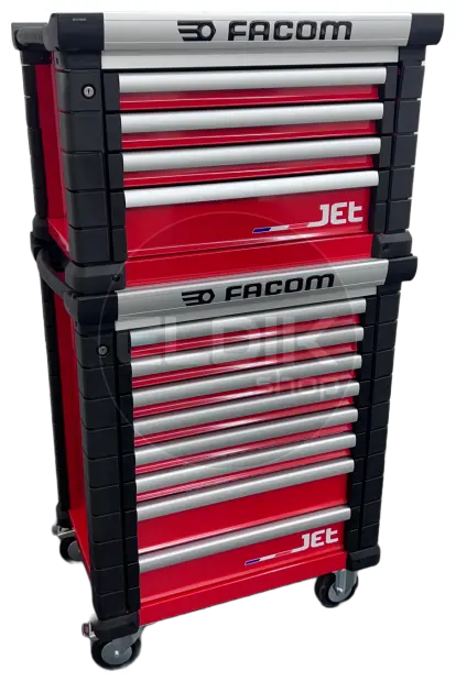 Facom JET Gereedschapswagen – 8 Laden met Opzetkast – M3 - Rood