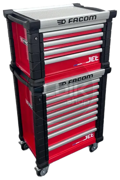 Facom JET Gereedschapswagen – 8 Laden met Opzetkast – M3 - Rood
